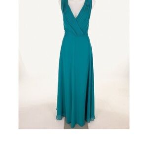 Gorgeous teal formal dress.